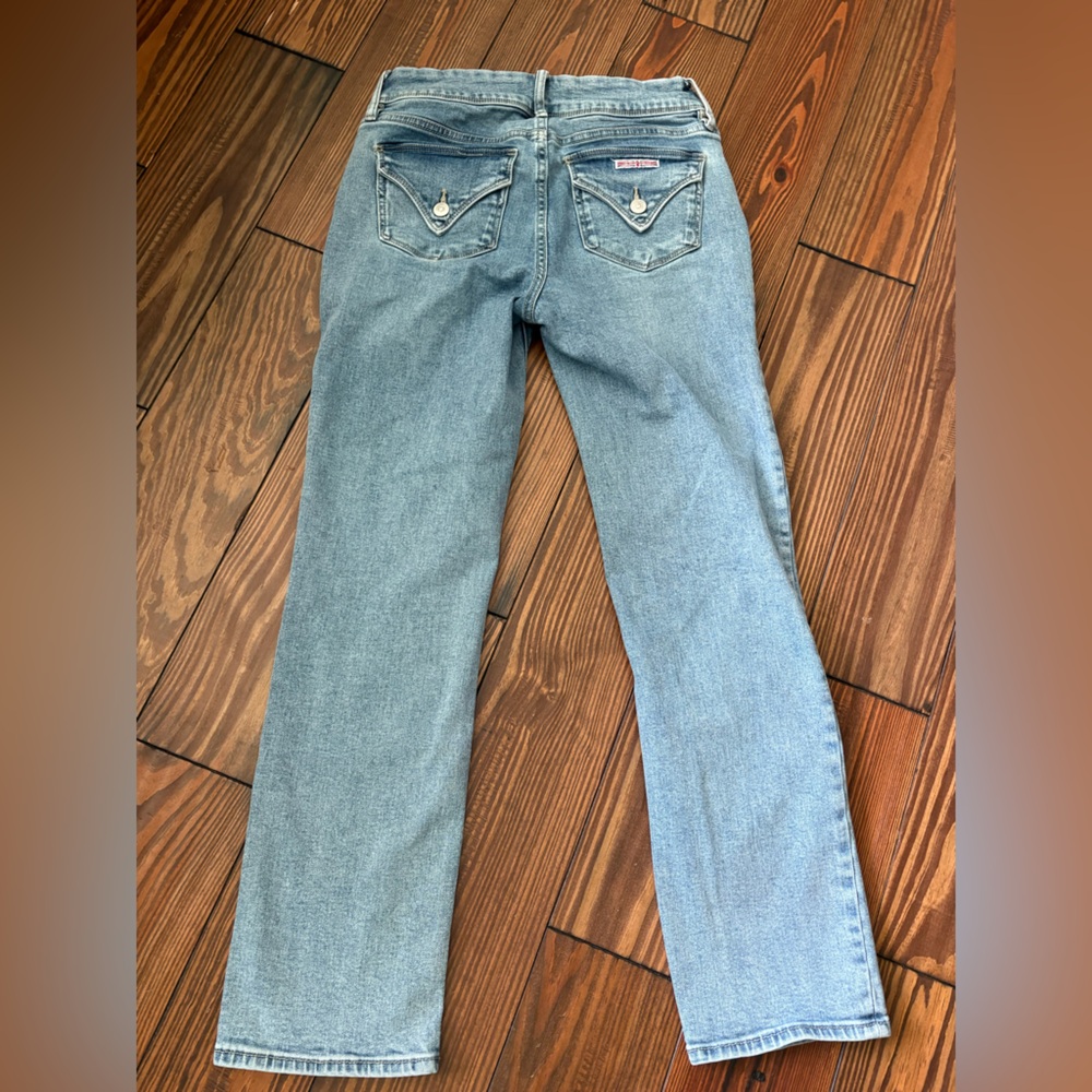 Hudson Jeans Light Blue Straight-Leg Denim